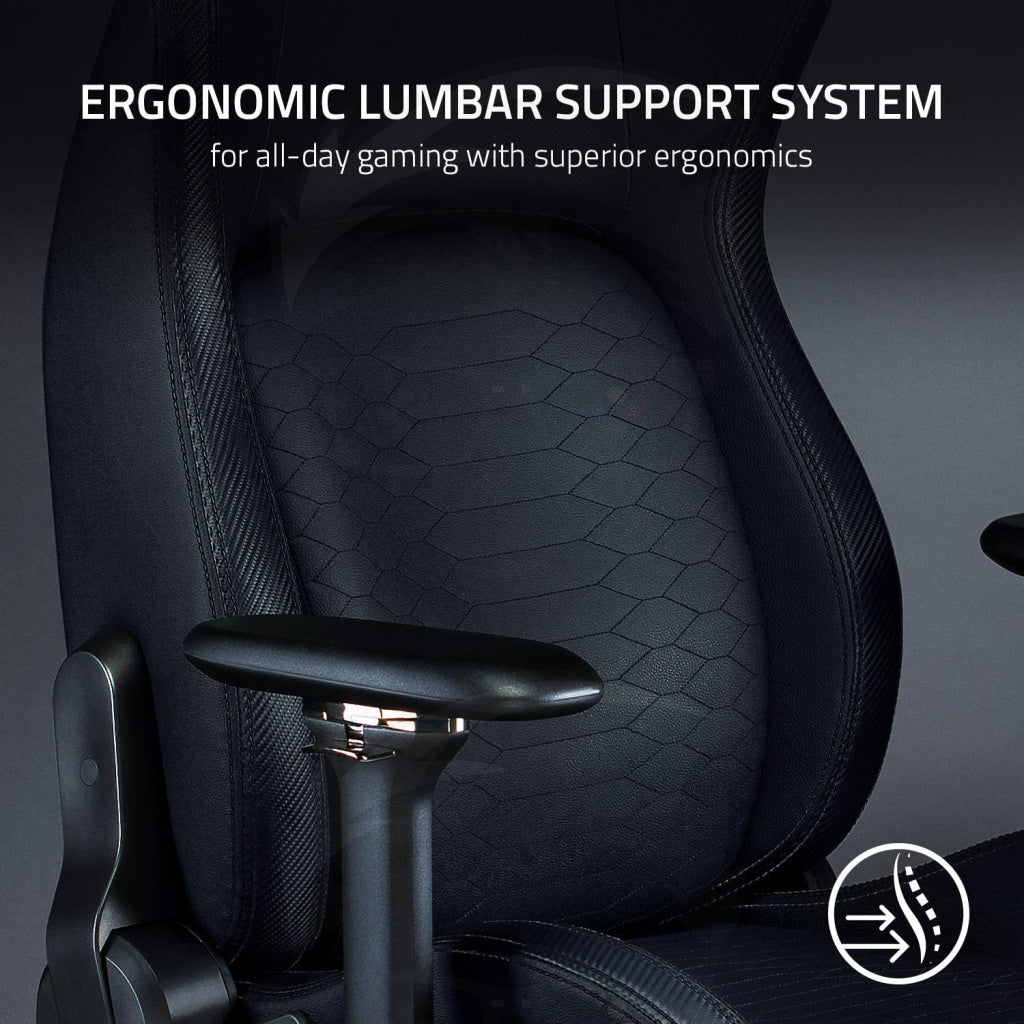 Razer Iskur - Black Gaming Chair with Built-in Lumbar Support Razer Iskur - Black Gaming Chair with Built-in Lumbar Support